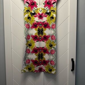 INC International Concepts Floral Mini Dress - Pink, Yellow, Black